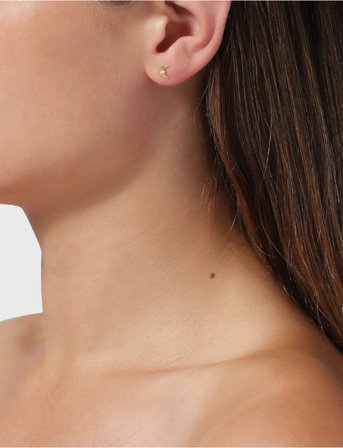 Jane Koenig Reflectionhalfmoonstud - Gold - ONE SIZE