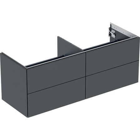 Geberit ONE 505.266.00.8 Kommod med 4 lådor, 135 x 47 cm Svart, Badrum