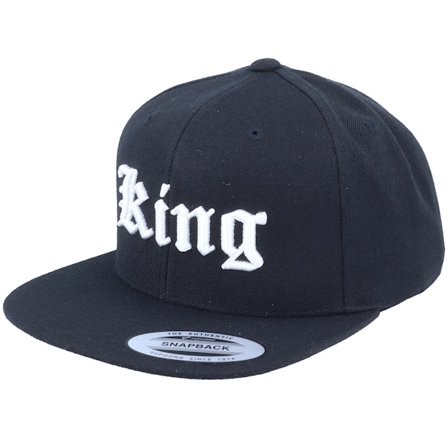 Blackletter - Noir snapback Casquette - 3D King Black Snapback @ Hatstore