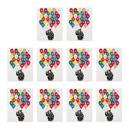 10 stk. skyteskiver Papir Bueskyting Papirskiver Pil og Bue Jakt Skyteutstyr 45x32cm Klovneballong