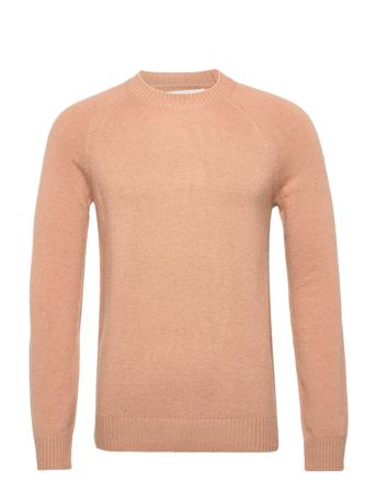 Levi Crew Neck Knit Neulepaita Pyöreä Kaula-aukko Oranssi Bertoni