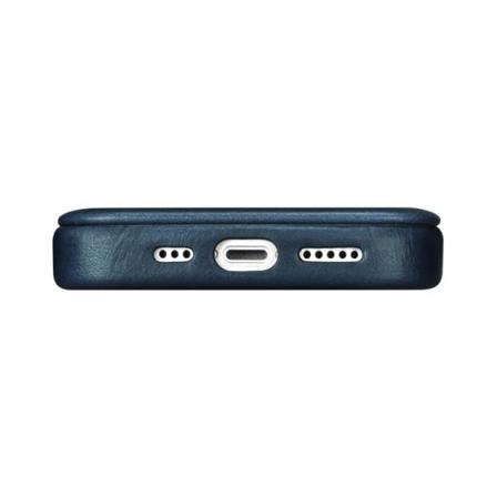 Icarer Iphone 14 Pro Max Plånboksfodral Magsafe Läder - Blå