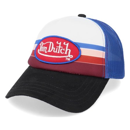Von Dutch - Multi trucker Cap - Stripes Blue/Black Trucker @ Hatstore
