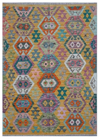 Oriental Kilim Afghan Old Style Rug 124X174 Wool, Afghanistan