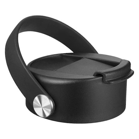 Vattenflaska Lock för 12 16 18 20 32 40 OZ Bred Mun, Vändbart Lock Ersättningslock med Remhandtag