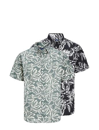 Jorlafayette Aop Shirt Ss 2Pk Mp Black Jack & J S