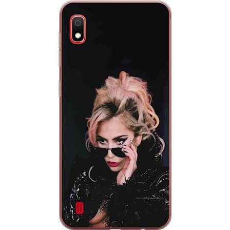 Kompatibelt Mobildeksel til Samsung Galaxy A10 Lady Gaga portrett med solbriller og dramatisk sminke i mørk glamorøs stil