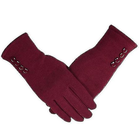 Dam Tjocka Varma Gary Hjortskinn Sammet Vinter Pekskärmshandskar