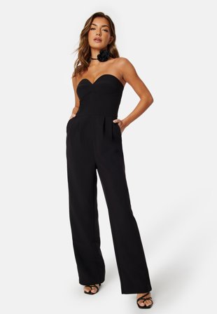 VERO MODA Haven Bandeau Jumpsuit Black Klær