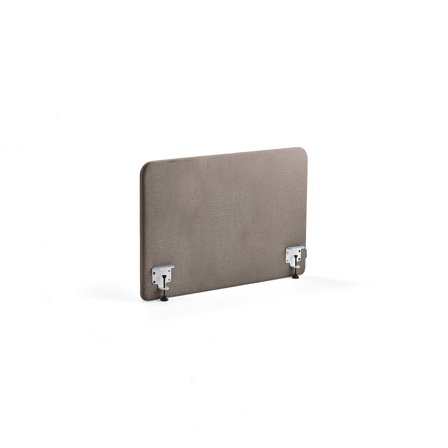 Tischteiler ZONE, inkl. weiße Beschläge, 1000 x 650 x 36 mm, Stoff Hush, hellbraun