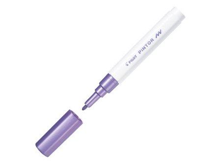PILOT Märkpenna Pintor Fine spets, 1,0 mm, Metallic Lila - Lyreco - Kontorsmaterial - Pennor - Märkpennor - Rund spets