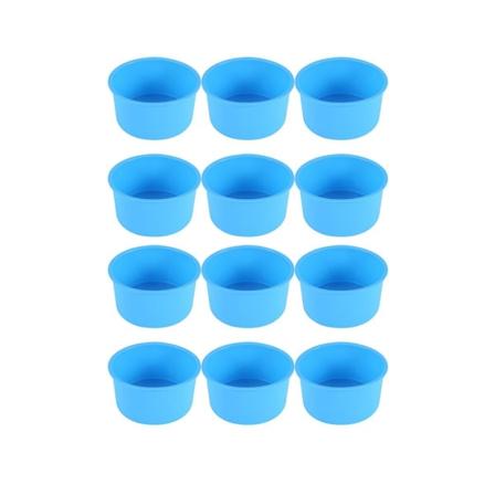 12 stk Mini Kakeformer 4 Tommer Runde Bakeformer Ikke-klebende Silikon Bakeform Bakevareform Gjenbrukbar