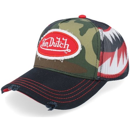Von Dutch - Camo - trucker - Cap - Kids Oval Patch Multicolor/Camouflage/Black A-Frame Trucker - Hatstore
