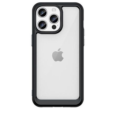 Baksilikon fodral för iPhone 15 svart