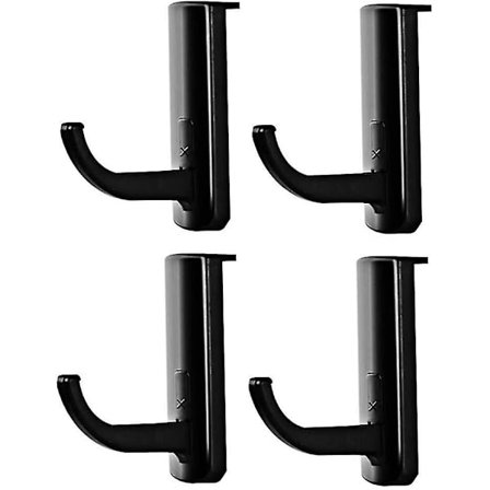 Hodetelefon Headset Henger Monitor Nd Holder Headset Stick-on Hook(4stk, Svart)