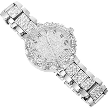 Flickklocka med strass, damarmbandsur, klocka för affärskvinnor