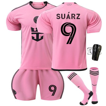 2425 Miami Pink Hjemme nr. 9 Suarez Voksen Jersey Fodbolddragt Størrelse:24
