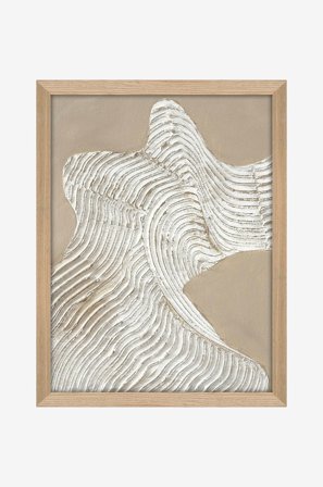 Malerifabrikken - Raw Shape 3 / 30x40 Cm / Eik ramme - Beige - Bilder & skilt - Fra Homeroom