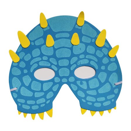 Dinosaur Party Masks Elastik EVA Filt Child Foam Dino Mask blå