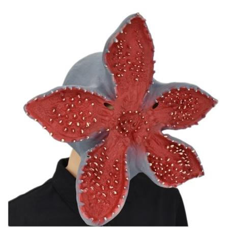 1PC Halloween Demogorgons Maske, Cosplay Kostyme Hodeplagg Latexmasker, 3D Sc