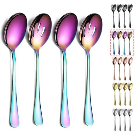 Tarjoilulusikat 4 kpl, Tarjoilulusikka, Sisältää 2 tarjoilulusikkaa ja 2 reikäkauhaa, Ruostumattomasta teräksestä valmistetut tarjoiluvälineet