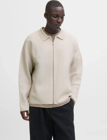 Jack & Jones Jprblabradfort Knit Cardigan - Cream - L