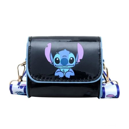Stitch Messenger Väska Tecknad Söt Flickor PU Läder Underarms Mini Väska Tote Mode Kvinnor