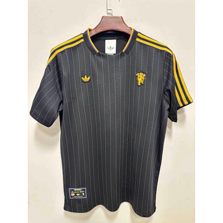 Manchester United F.C. Lilla Stribet Retro Casual Fodbold T-shirt S-3XL