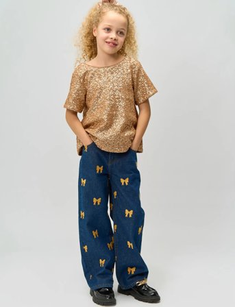 The New Tnrupa S_S Sequin Top - Pink - 122/128