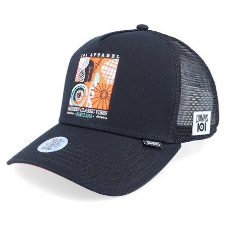 Djinns - Zwart trucker Cap - Hft Cap Ioi Modern Classics Black Trucker @ Hatstore