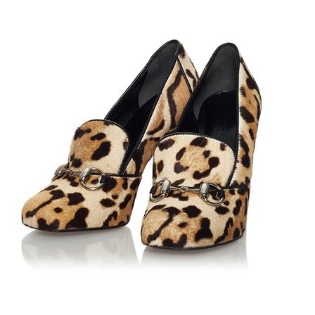 Gucci Vintage Pre-owned Pony Hair Leopard Print Pumps Brun, Dame Vintage Sko, Størrelse: 39 EU