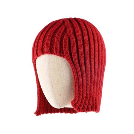 Strikkede luer inkludert parykk-look og myk, ideell for daglig bruk i kaldt vær, vintervarme, rose