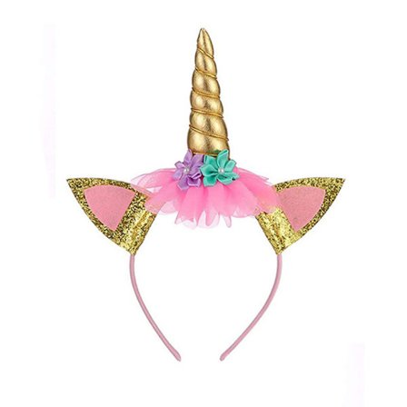 Enhjørningebandana med blomster 3 stk. 3 farver Halloween hovedbeklædning co