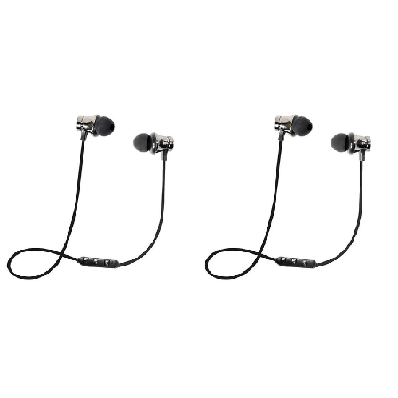 3 stk. 4.1 Headset Håndfri Trådløse Øretelefoner Støjreducerende Stereo In-Ear Bas Magnet Absorption 2pcs