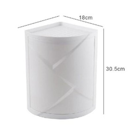 IC 360 graders roterende køkken Toalettethylla Hjørne Badrum Opbevaring Hvid S