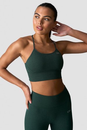 Queen Mesh Seamless Sports Bra Moss Melange