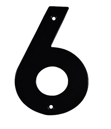 JACO HUSNUMMER SORT 140MM 6/9