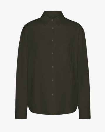 Organic Oversized Shirt - Hunter Green