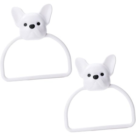 Selvklæbende håndklædeholder uden skruer, dyredesign, kraftig, nem at installere, tegneseriestil til badeværelse og køkken