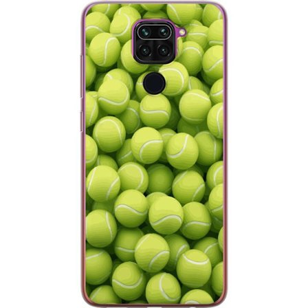 Kompatibel Mobilcover til Xiaomi Xiaomi Redmi Note 9 Mønster af grønne tennisbolde i høj detalje, sporty motiv med gentagende tekstur og stærke fa