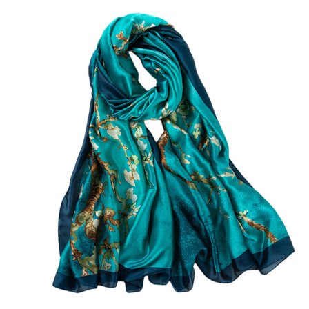 Kvinners skjerf Mote skjerf Lange sateng silke skjerf Lett solbeskyttelse sjal, mykt og silkeaktig, lett og pustende.