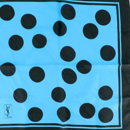 Saint Laurent Vintage, Pre-owned Silk scarves Blauw, unisex, Maat:ONE Size