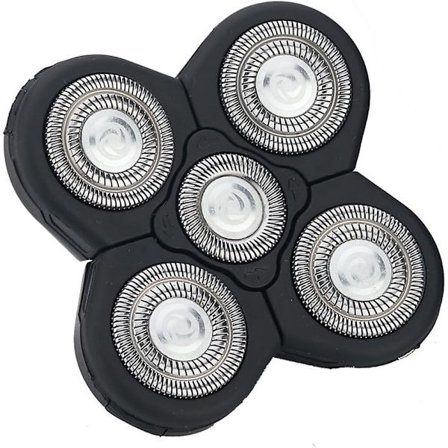 Miesten sähköparranajokoneen vaihtoterät 5-in-1 partakoneen vaihdettavat vaihtuvat kelluvat pestävät terät (Musta-1 kpl)