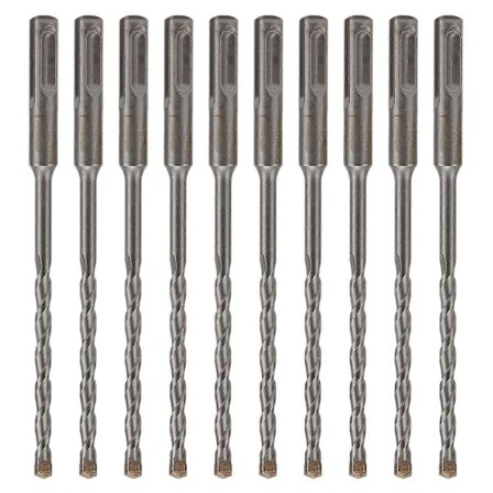 10 ST Borrhammare Borr Set 40cr Karbid Borr 160mm Spiral 2 Flöjt