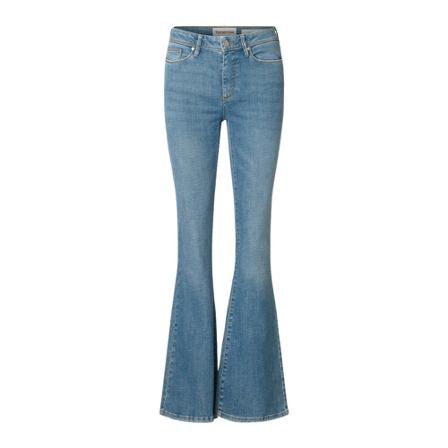 Tomorrow TD Albert Flare Jeans wash Bleached Lucca Blå, Dame, Størrelse: W24 L34