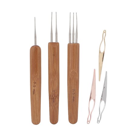 Dreadlock Heklenålsett Profesjonelt Bærbart Hårveving Fletting Dreadlocks Heklenål (0,5 mm Heklenål S Dreadlocks Nål)