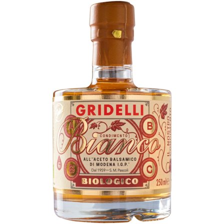 Fratelli gridelli Aceto balsamico bianco, 250 ml | Matlagning > Skafferiet > Vinäger | Bagaren och Kocken