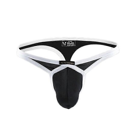 T-Back stringkalsonger för män, sexiga låga G-string trosor med utbuktningspåse