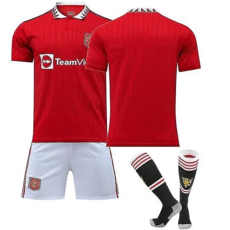 2022-2023 Ny Manchester United Fotballdraktsett Voksen Fotballdrakt Trenings T-skjorte Shorts Dress Unnumbered adults S(165-170CM)