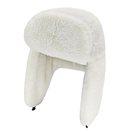 2 stk. Vinter Trapper Hatte Øreklapper Vindtæt Cykel Ørevarmere til Mænd Unisex Skøjteløb Hvid